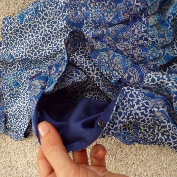 Banana Republic blue boho print dress 8 - Picture 8 of 9